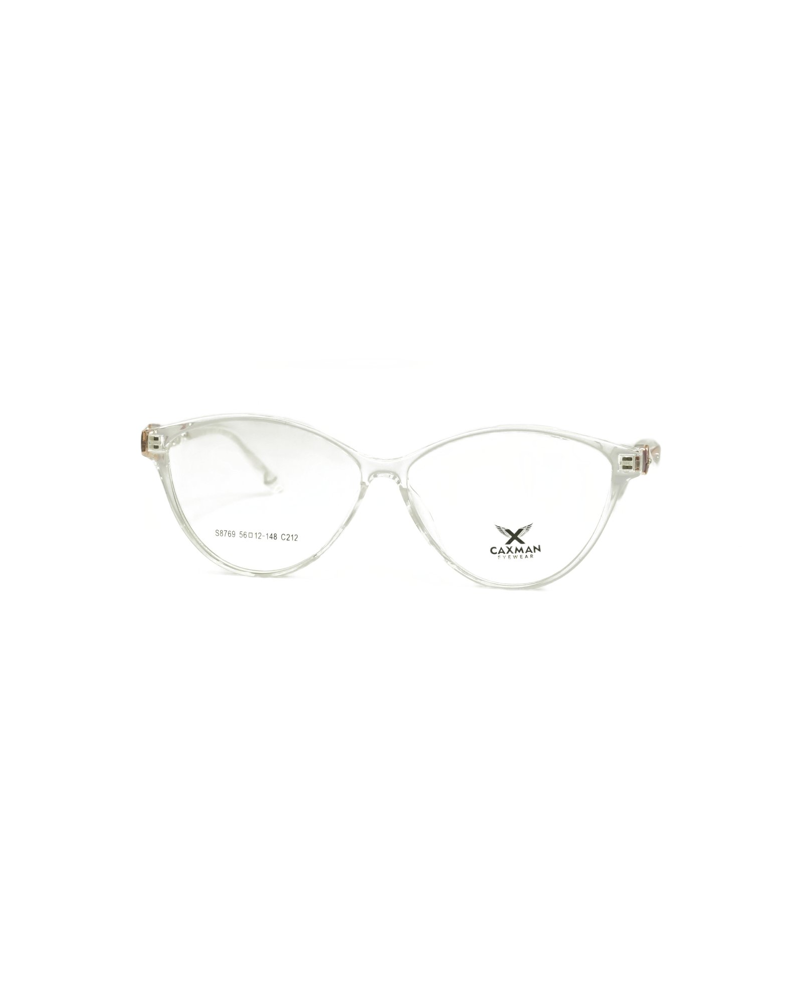 CAXMAN Crystal Silhouette Cat Eye Spectacle Frame (Crystal Glacier Clear)