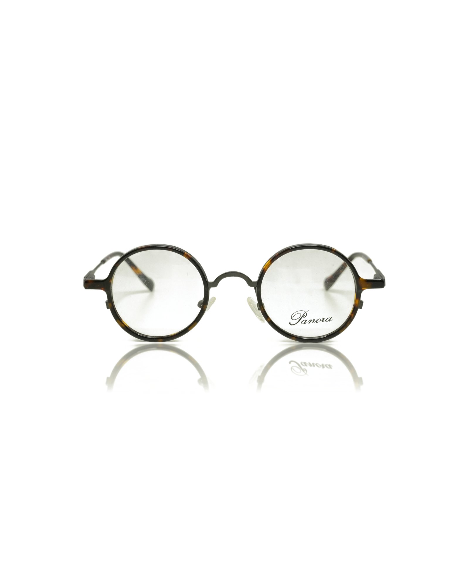 PANORA Heritage Round Shell & Metal Hybrid Frame (Vintage Havana Tortoise Shell)