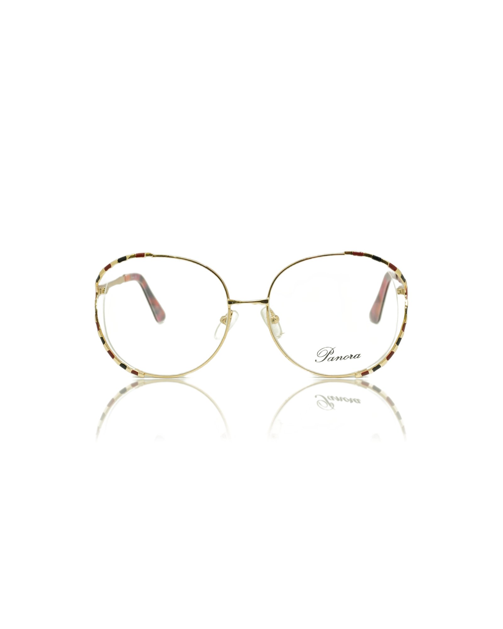 PANORA Fashion Oversized Statement Shell Frame (Crystal Amber Caramel)