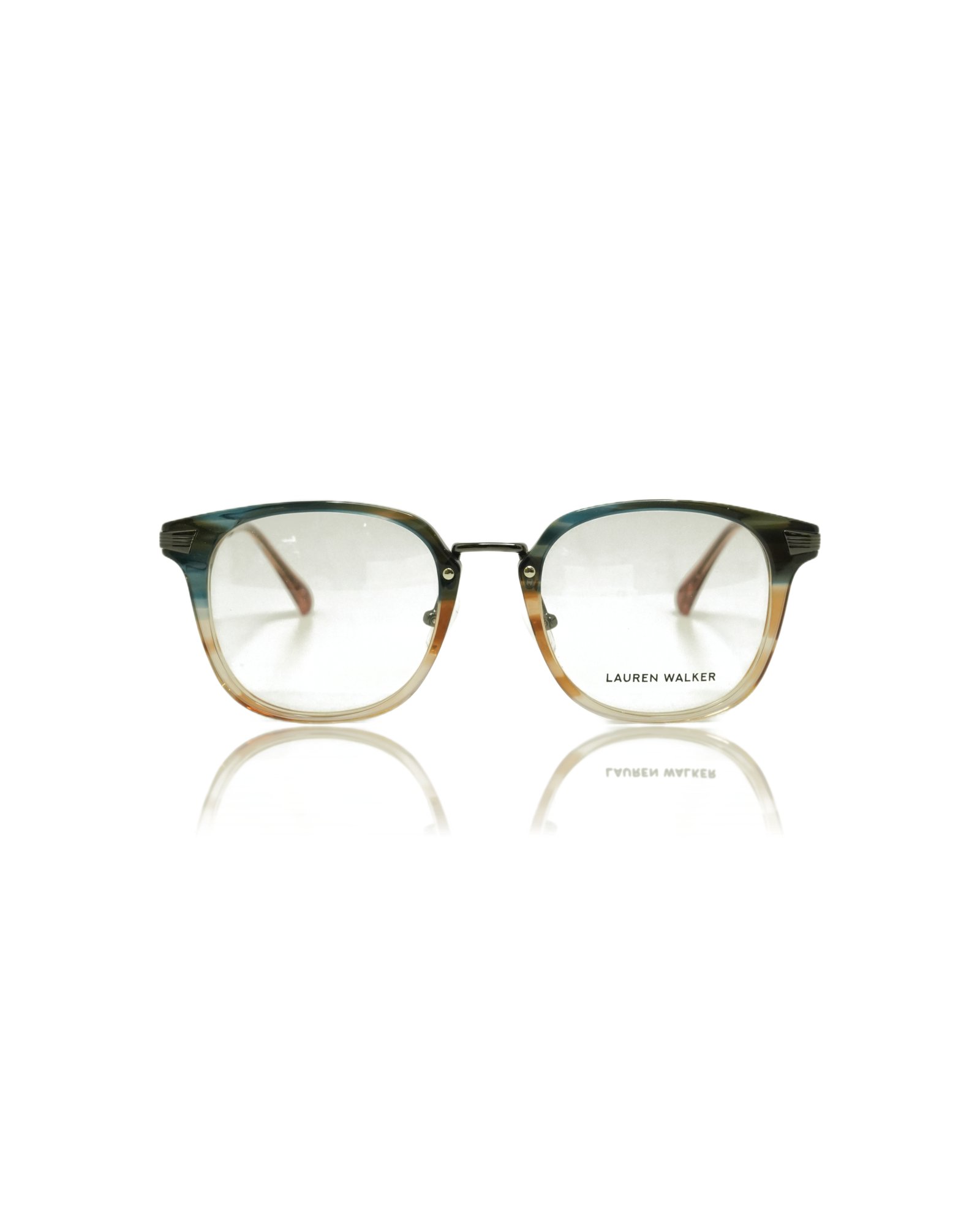 LAUREN WALKER Rainbow Sheen Geometric Shell Frame (Iridescent Opal Rainbow)