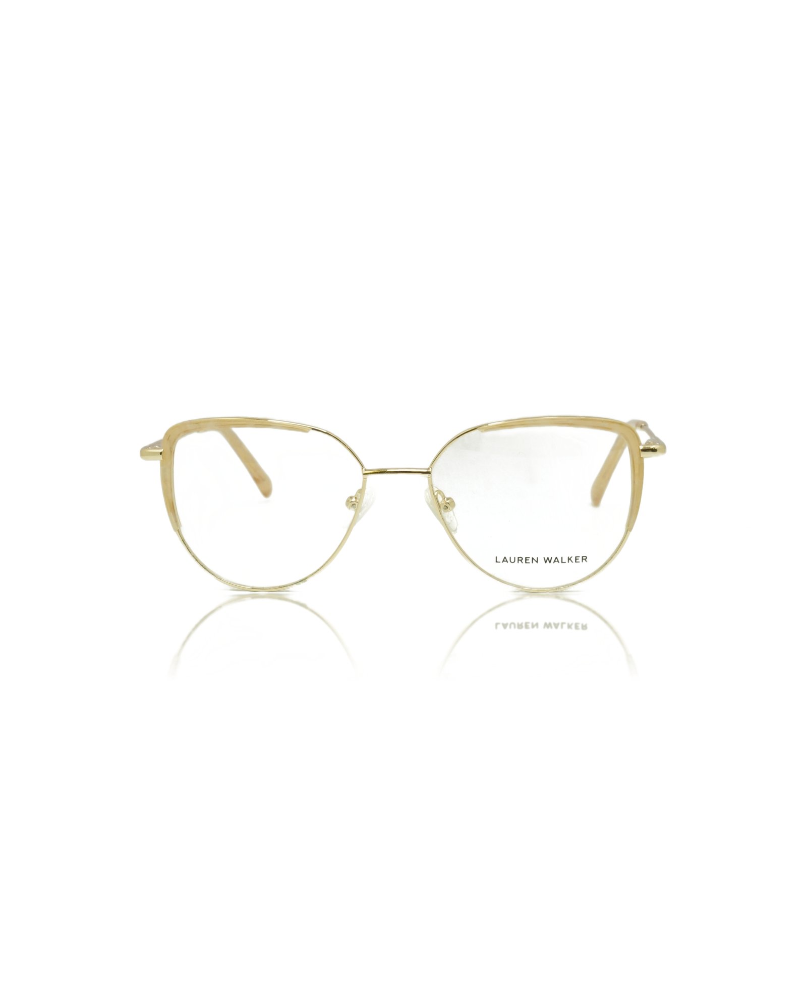 LAUREN WALKER Pure Organic Cured Acetate Frame (Deep Havana Tortoise & Bronze)