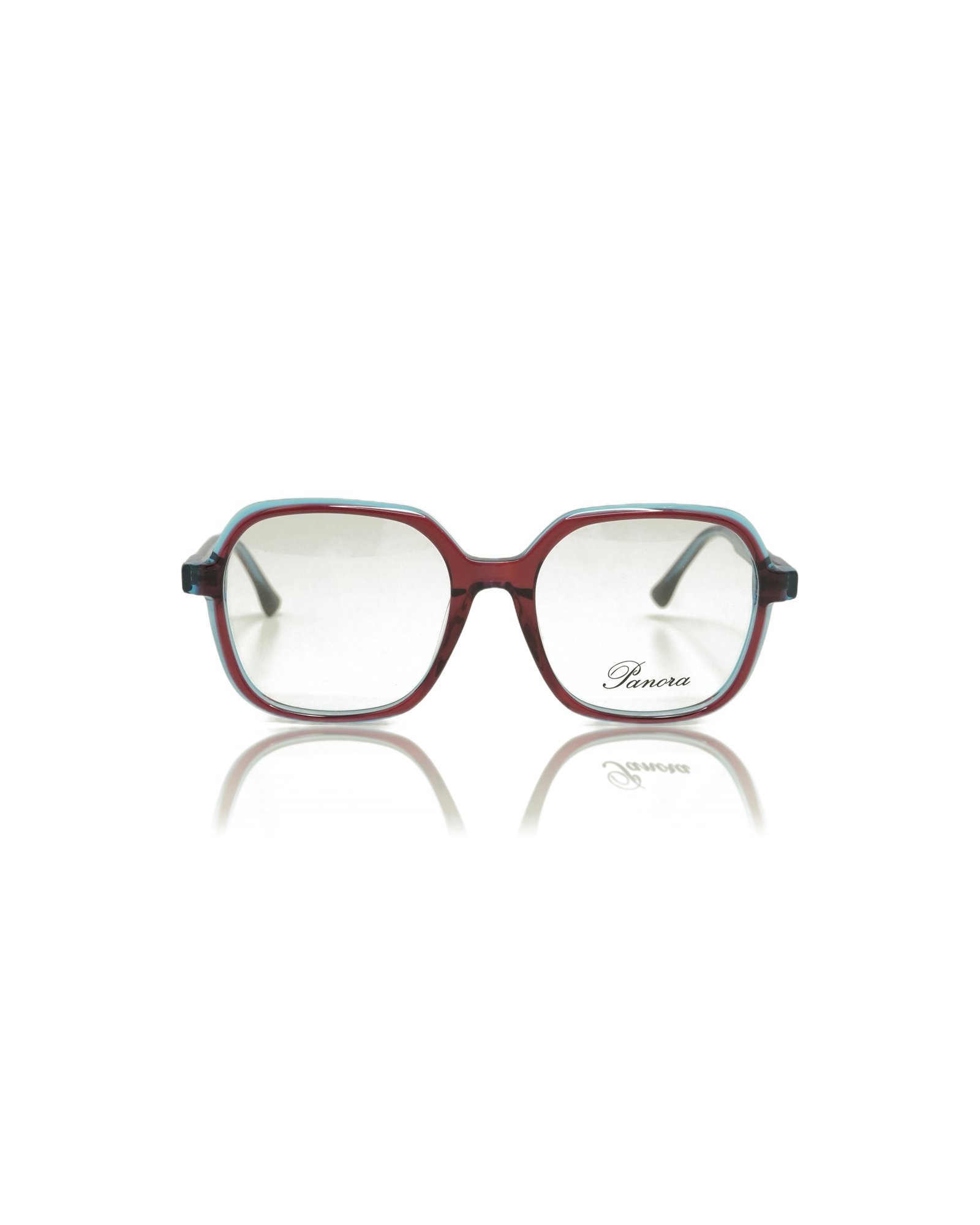 PANORA Two-Color Oversized Dual Layer Shell Frame (Espresso & Honey Caramel Dual Layer)