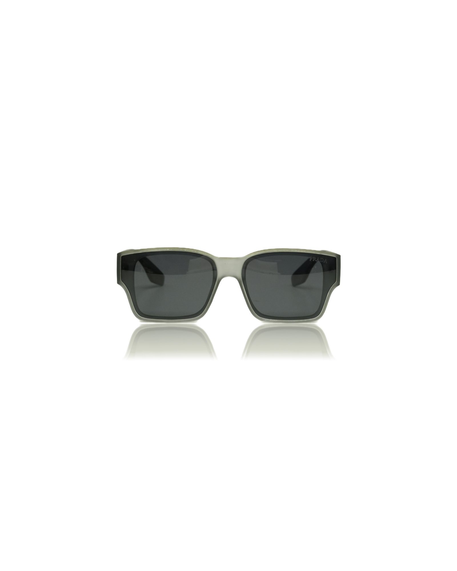 PRADA Milano Polarized Designer Sunglasses (Midnight Black with Polarized Smoke Lenses)