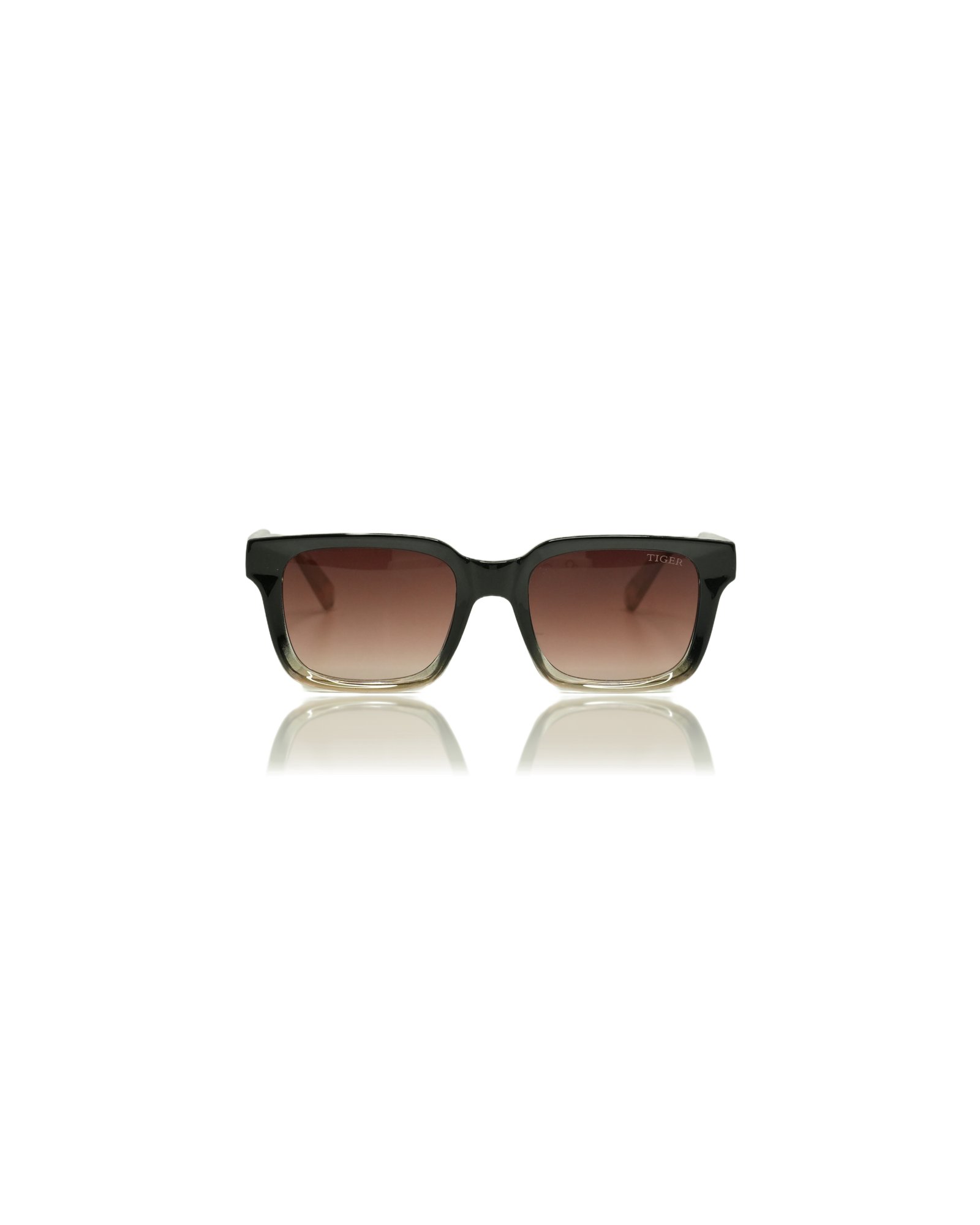 TIGER Polarized Gradient Lens UV Sunglasses (Smoky Amber with Gradient Sun Lenses)