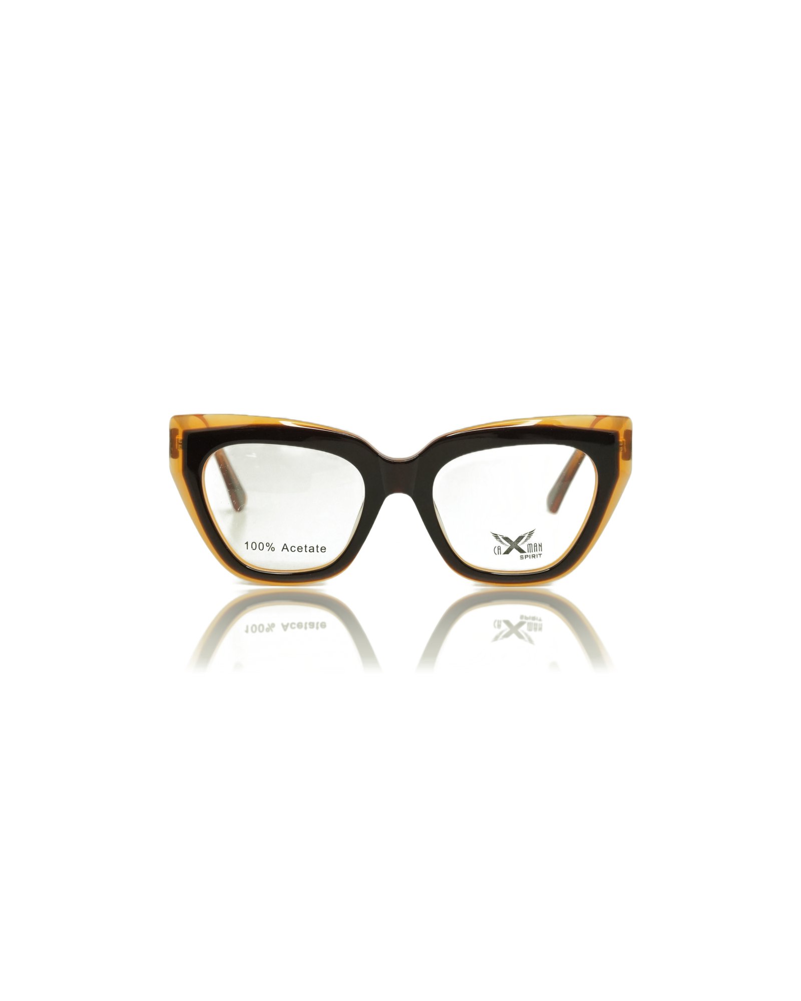 CAXMAN Glossy Multi-Colour Lady Cat Eye Frame (Glossy Sunset Rainbow Cat Eye)