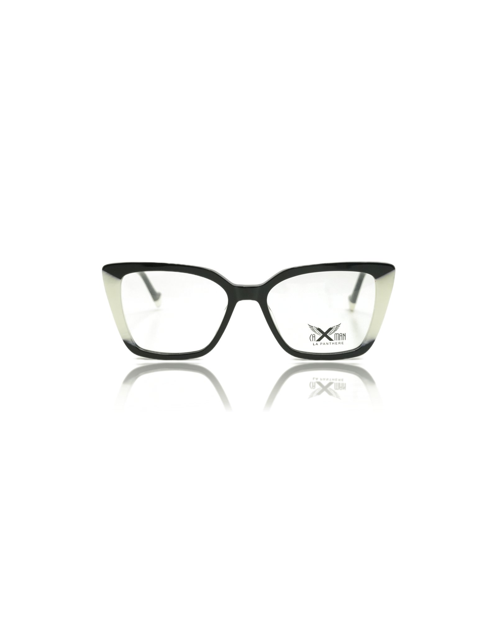 CAXMAN Lady Cat Eye Pure Acetate Contrast Frame (Monochrome Black & Opal White Laminate)