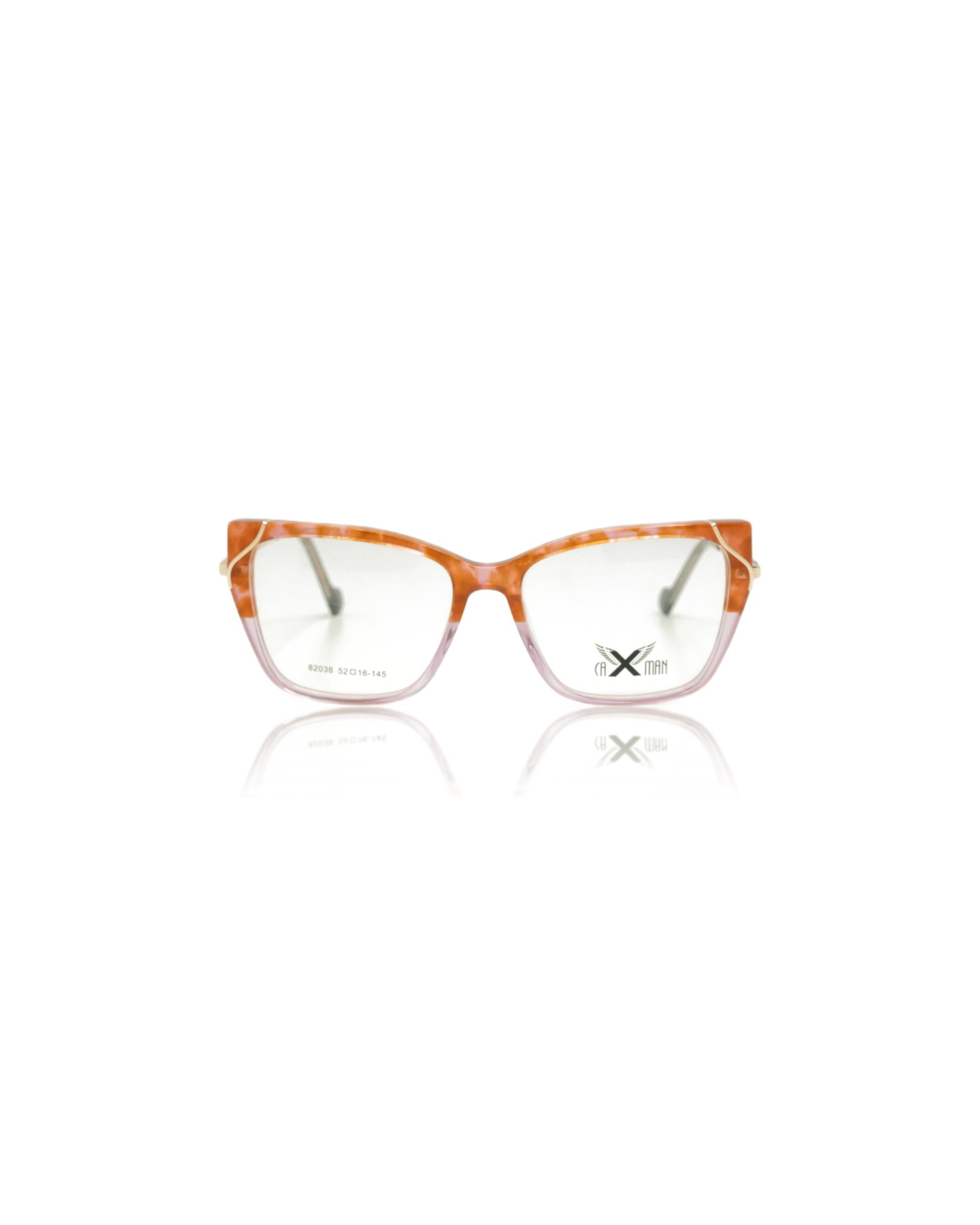 CAXMAN Lady Cat Eye Pure Acetate Contrast Frame (Terracotta Caramel Multi-Tone Swirl)