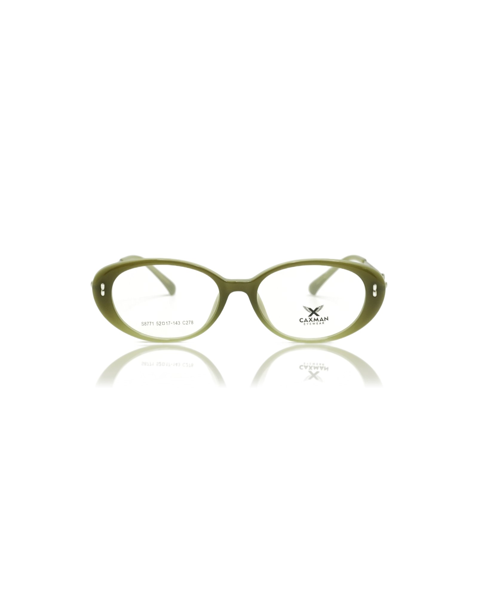 CAXMAN Lady Cat Eye Haute Couture Acetate Frame (Olive Amber Agate Multi-Tone)