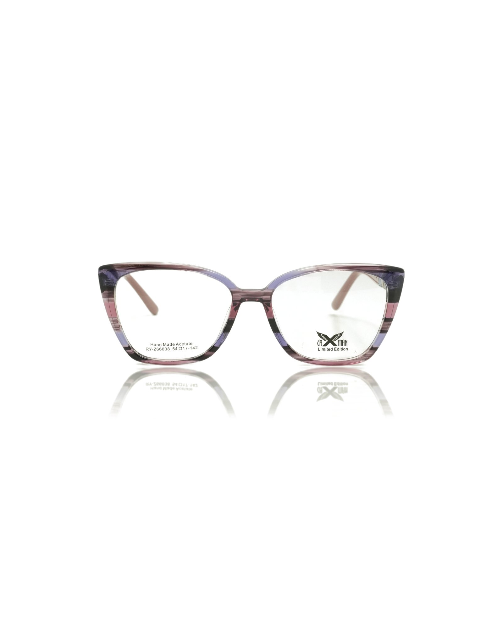 CAXMAN Glossy Multi-Colour Lady Plum Shell Frame (Glossy Plum Berry Tortoise)