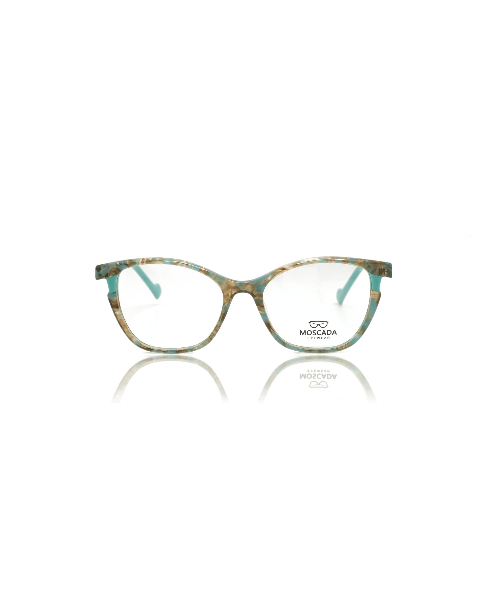 MOSCADA Luxury Multi-Colour Emerald Shell Frame (Jeweled Emerald & Amber Swirl)